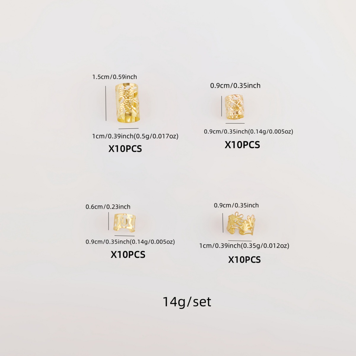 40 piezas de combinación de anillo de cabello trenzado sucio transfronterizo exclusivo para Amazon Xiyin Temu alojamiento completo estación independiente shein Europa y América