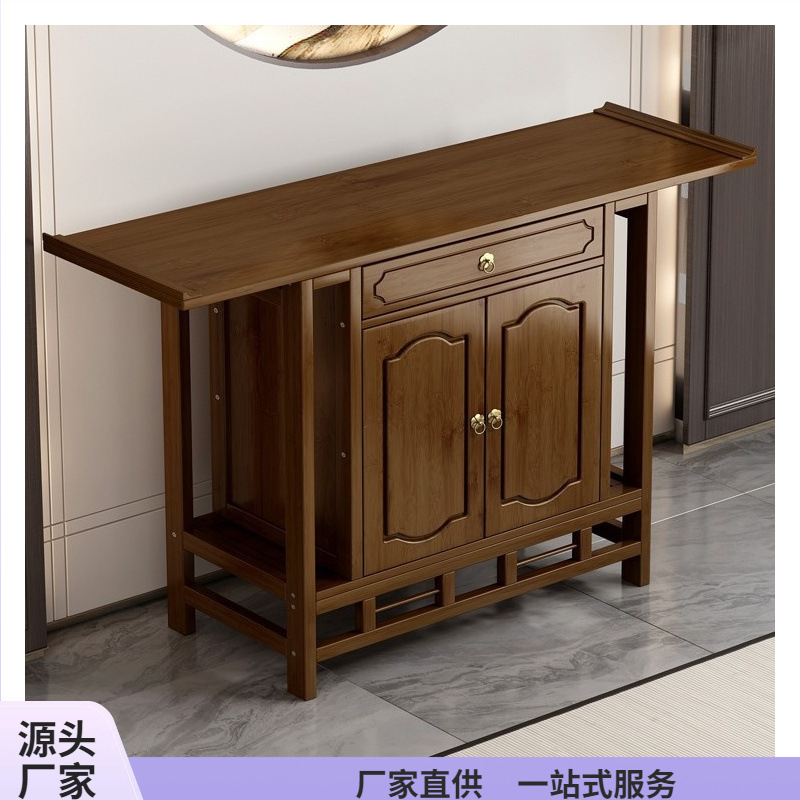 New Chinese Style Solid Wood Entrance Cabinet Can Be Used as a Simple Table, Modern Living Room, Buddhist Altar, Household Simple Buddhist Altar