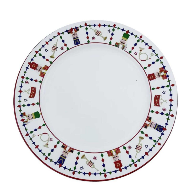 Wholesale Winter Atmosphere New Year Christmas Style Dinner Plate Salad Bowl Dessert Plate Cross-Border European Plate Underglaze Color Wholesale Winter Atmosphere New Year Christmas Style Dinner Plate Salad Bowl Dessert Plate Cross-Border European Plate Underglaze Color