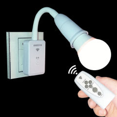 リモコン定時調光創意省エネled小夜灯寝室ベッドヘッドランプスイッチ付きプラグソケットねじ口e27