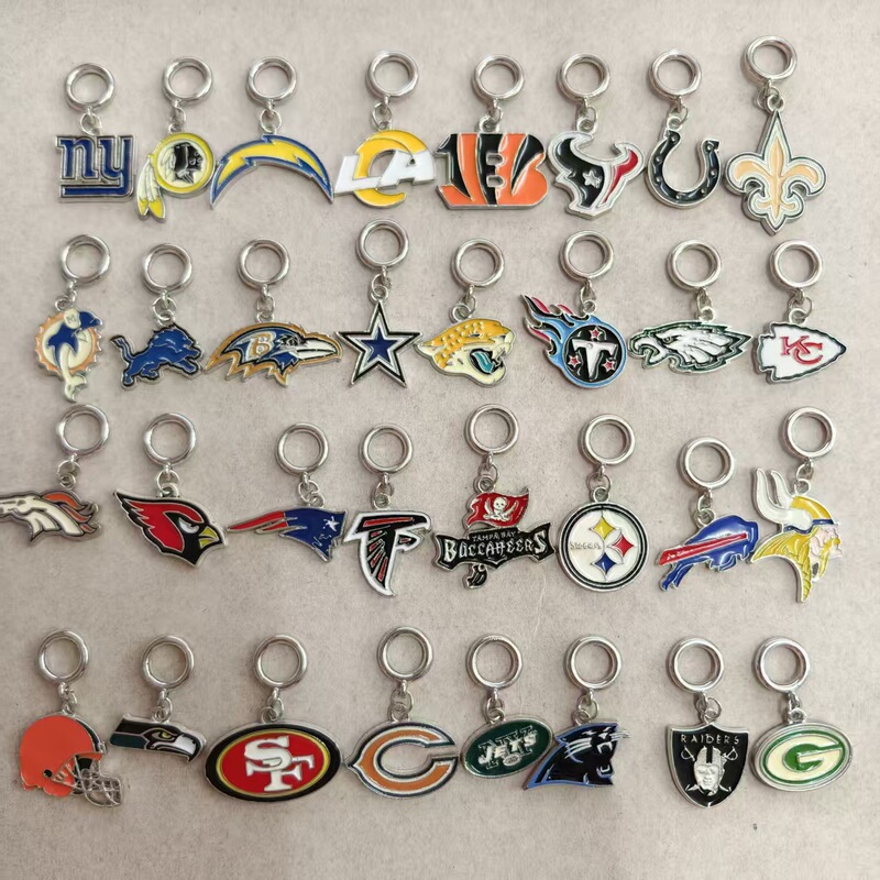New Nfl American Football Enamel Team Pendants Mixed with 32 Team Enamel Sports Series Pendants