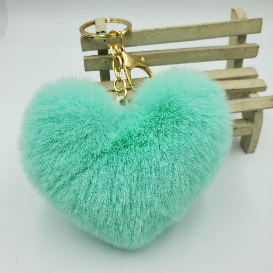 20g Weight Keychain Classification Plush, Metal Material Peach, Heart Pattern Unisex Gender Grey, Pink, Red, Green, Yellow, Black Color Peach Heart Keychain Plush Metal Unisex Keychain 2