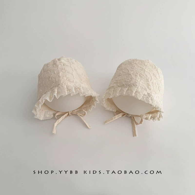 Children's thin breathable cute hat with bow girl's