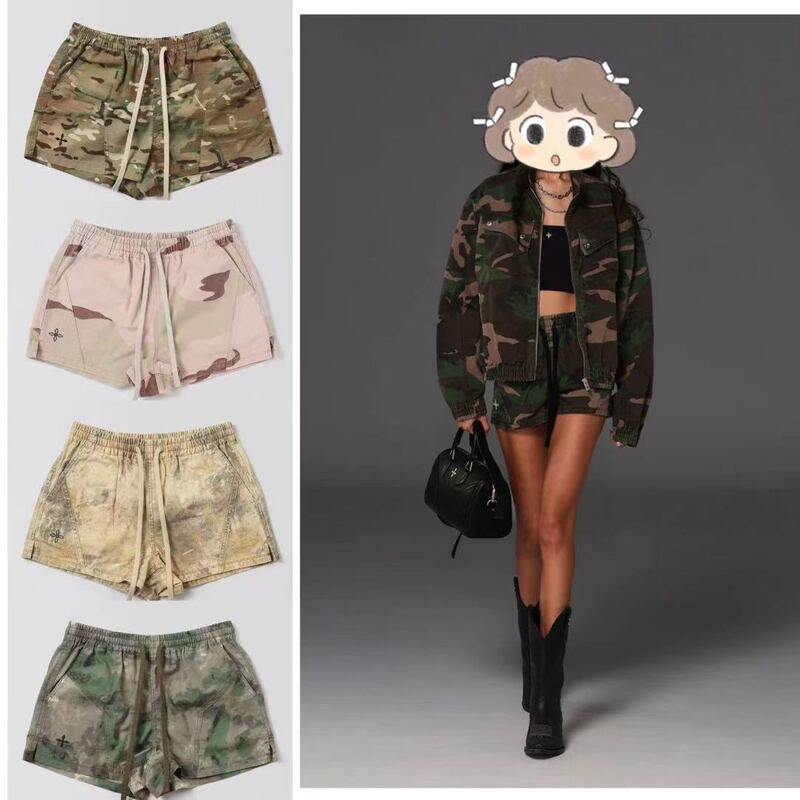 Sk Cross Statue Ascension Workwear Sports Shorts Camouflage Cotton Shorts for Summer Wear Available in Five Colors