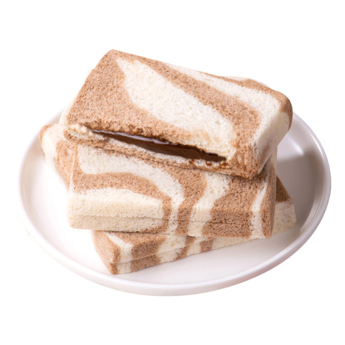 Chocolate Filled Sandwich Bread Cube Toast Nutritional Breakfast Whole Grain Internet Celebrity Snack Food Full Carton Manufacturer Wholesale
