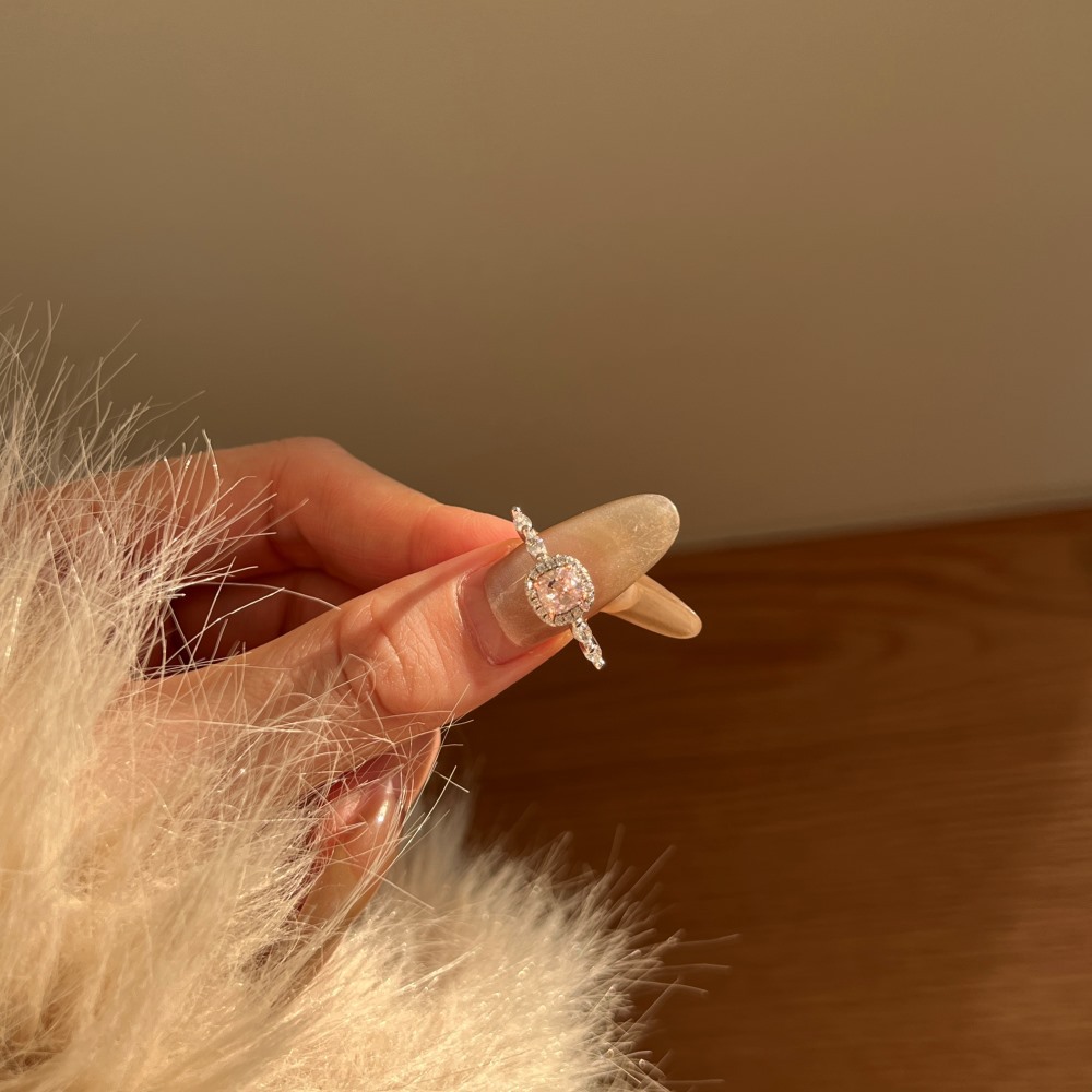 New Cube Sugar Layered Silver Ring Women - 5