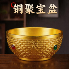 金属工艺品定制仿古做旧古玩铜器家居装饰聚宝盆工艺品摆件定做