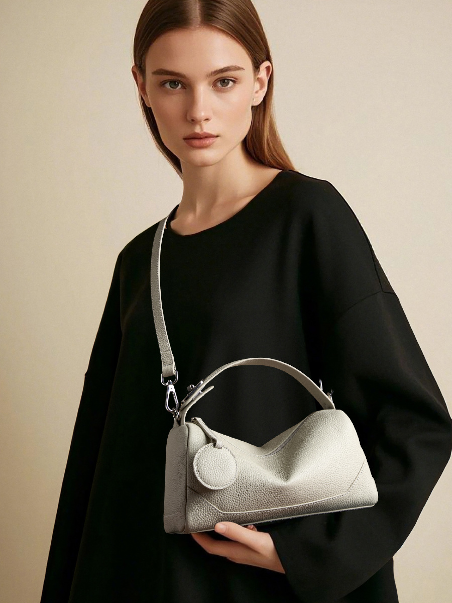 TOGOトップ層牛革女性バッグファッション真皮クロスボーダーボストンバッグ