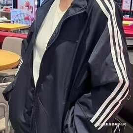 三条杠夹克外套女春秋款棒球服立领初秋早秋穿搭运动秋季美式上衣