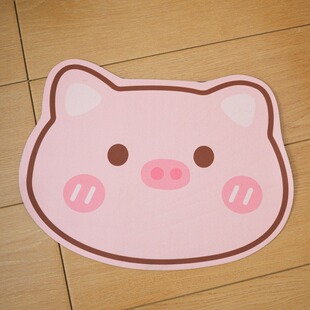 Cartoon Bathroom Diatom Mud Floor Mat Household Bathroom Non-Slip and Dirty-Resistant Foot Mat Toilet Door Water Absorbent Quick-Drying Floor Mat