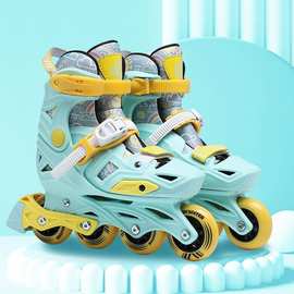 洛神溜冰鞋儿童轮滑鞋初学报班专业一体支架平花休闲厂家直发代发