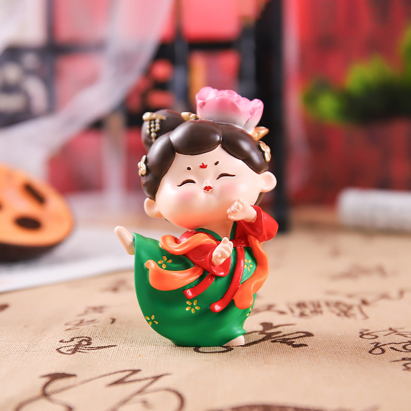 创意潮玩国色长歌大号摆件复古客厅装饰品酒店玄关工艺品直销|undefined