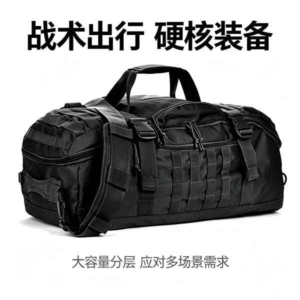 Outdoor Mountaineering Extra-Large Capacity Travel Bag, Multi-Functional, Wear-Resistant, Water-Repellent, Dual-Use for Backpacking and Camping