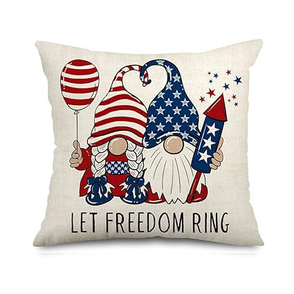 Transfronterizo Día de la Independencia de Amazon impresión lino almohada funda aniversario para celebrar el hogar vestido almohada funda mayorista