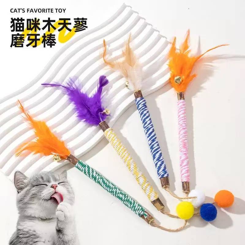 Set de Juguetes Mordedores de Catnip para Gatos de Madera de Matatabi para Limpieza Dental e Interactivo image 133