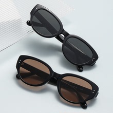 王嘉尔同款墨镜女白框2023新款猫眼太阳镜高级感太阳眼镜可配近视