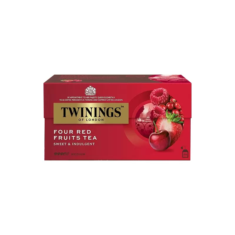 川英国宁四红果果香红茶25片装袋泡茶进口茶红茶果茶网红