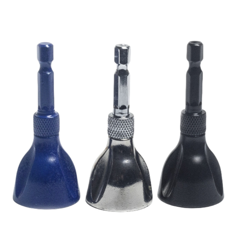 Dispositivo de biselado redondo desbarbado de metal de tres cuchillas de pulido nueva aleación hoja de rosca de esquina herramienta de taladro eléctrico