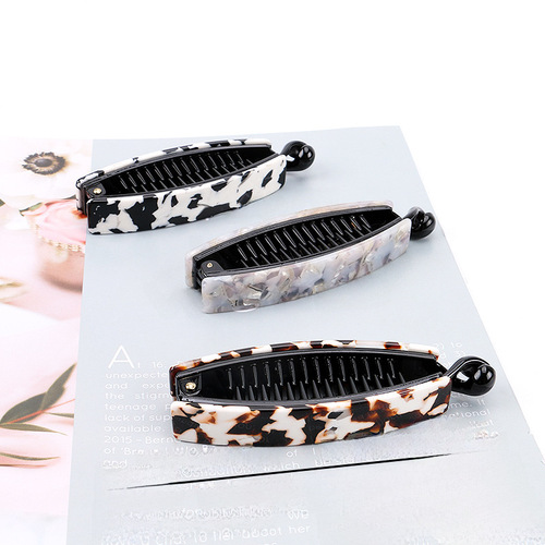 Large Banana Clip Vertical Clip Small Size Hair Accessories Korean Hair Clips Women's Elegant Style Ponytail Clip Anti-Slip Hair Clips