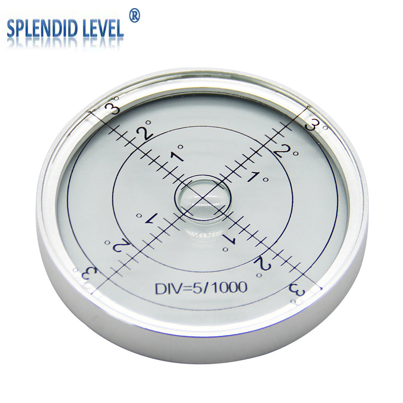 万向水平仪迷你小型双面观测透明水准器水准仪全金属圆形水平泡珠