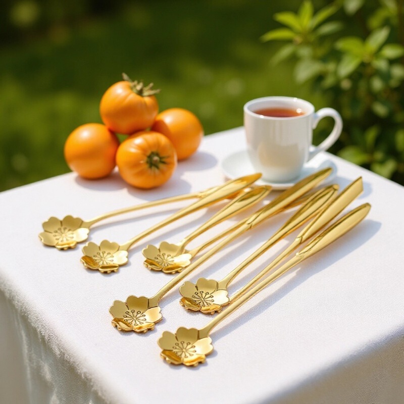 Stainless Steel Coffee Spoon, Dessert Spoon, Cherry Blossom Spoon, Stirring Spoon, Mug Souvenir Glass Spoon, Creative Small Spoon Stainless Steel Coffee Spoon, Dessert Spoon, Cherry Blossom Spoon, Stirring Spoon, Mug Souvenir Glass Spoon, Creative Small Spoon