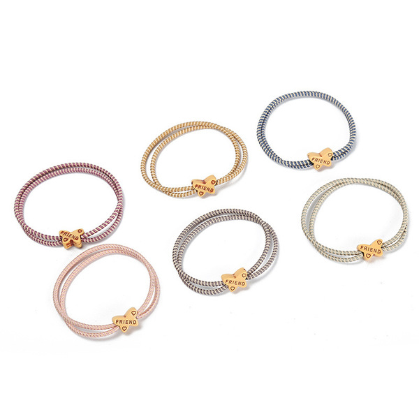 Mori women's butterfly shape hair rope double -share elastic hair…