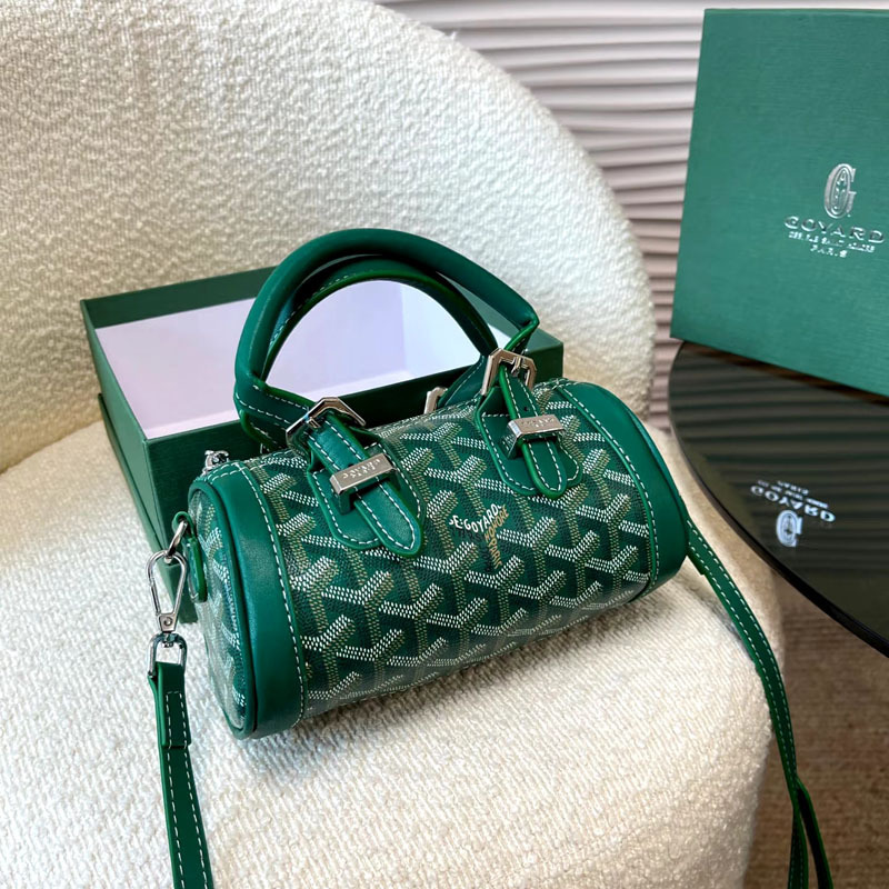 ゴヤール 中古 レトロ 老眼ボウリング ゴヤール ポータブルピローバッグ 老眼 ショルダー クロスボディ ミニボストン|undefined