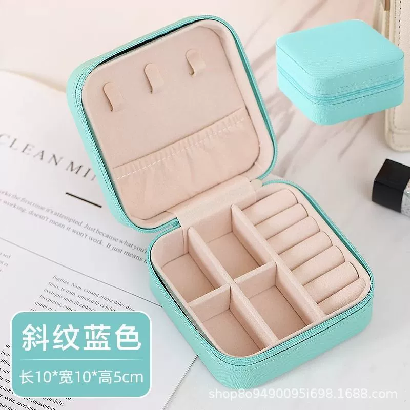 Jewelry Box Travel Ring Necklace PU Leather from Yomiego