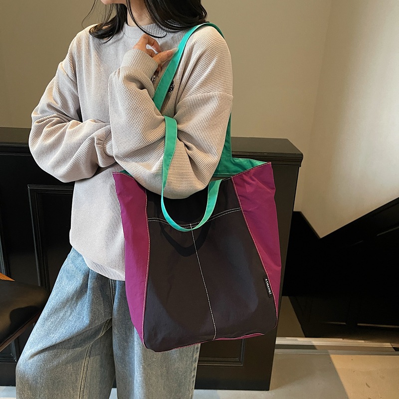 가방 여성 2025 새로운 통근 나일론 천 토트 백 대용량 모든 경기 Ruiying 학생 클래스 여성용 어깨 가방