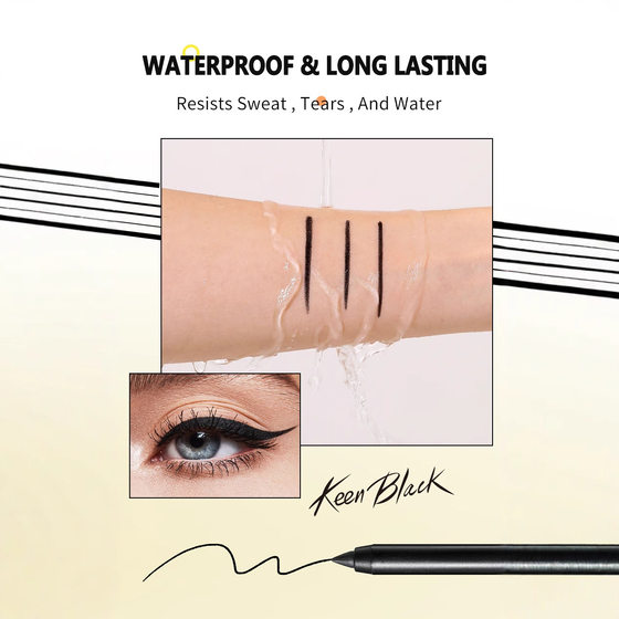 Cross-Border Exclusive Bob Ultra-High Definition Long-Lasting Dazzling Black Eyeliner Gel Pen Waterproof Non-Smudge Non-Removable European and American Makeup Eyeliner