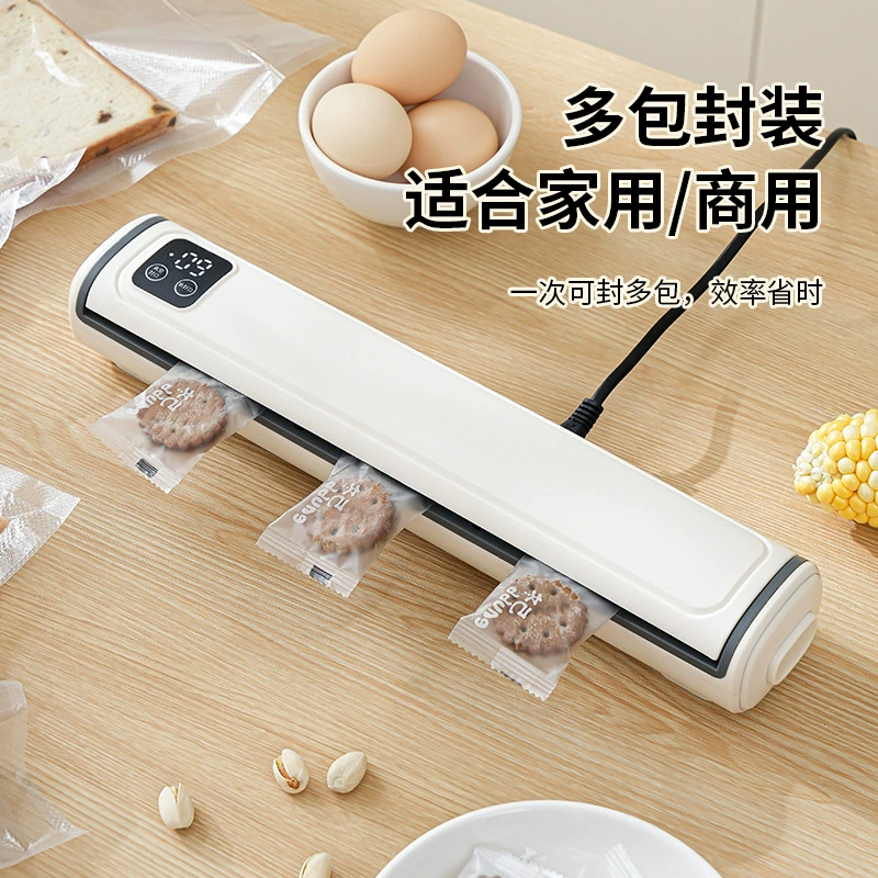 Новая модель вакуумного упаковщика для продуктов: компактная бытовая запайочная пластиковая машина для сохранения пищи