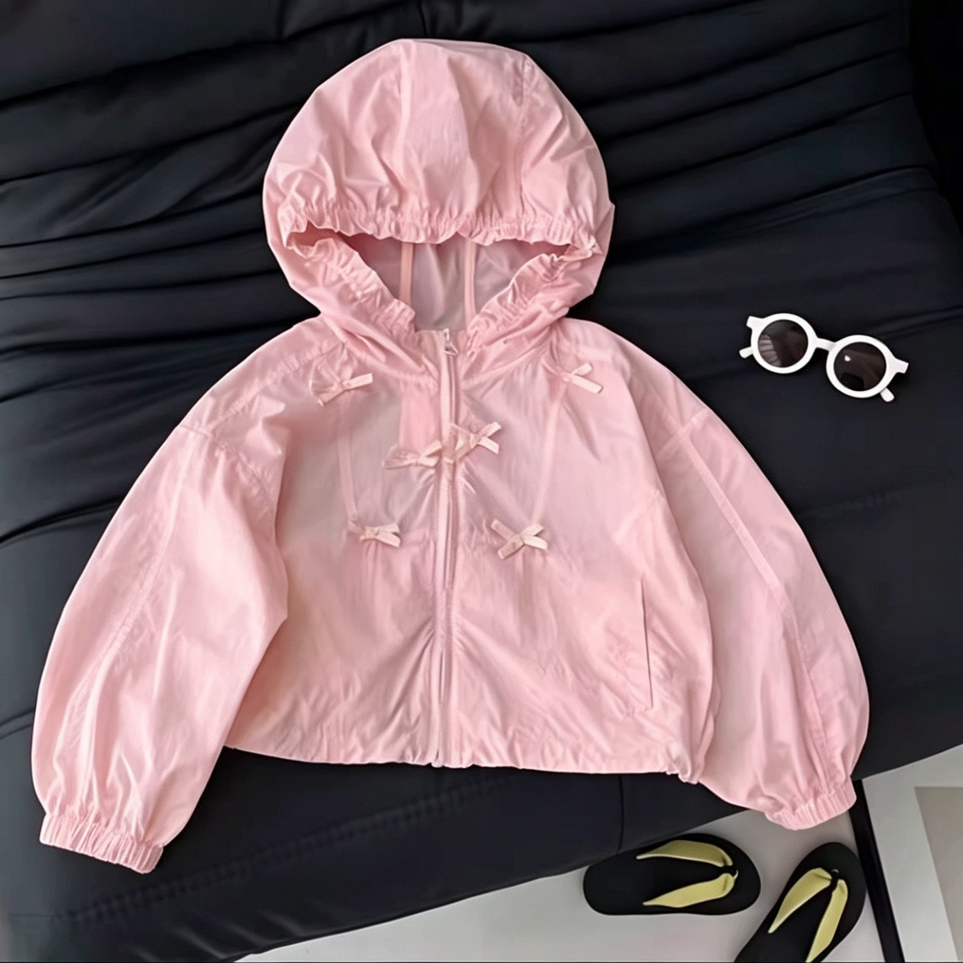 Arco delgado chaqueta de aire extranjero para niños capuzas de verano ultravioleta ropa de verano transpirable nueva ropa de protección solar de niñas image 8