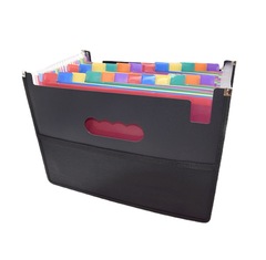 Rainbow accordion file Student test paper sorting file 24-layer accordion bag File folder Cabinet-style file organizer