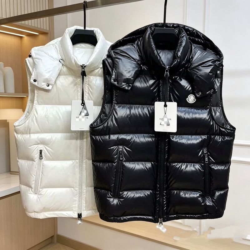 Mengjia Maya-Style Hooded Waterproof Cotton Couple's Autumn and Winter Versatile Warm Sleeveless Vest Wholesale