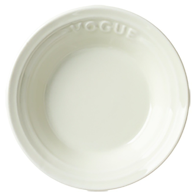 Trufa alivio blanco artesanía tazón de cerámica placa combinación simple ins ensalada plato bajo vidriado vajilla hogar
