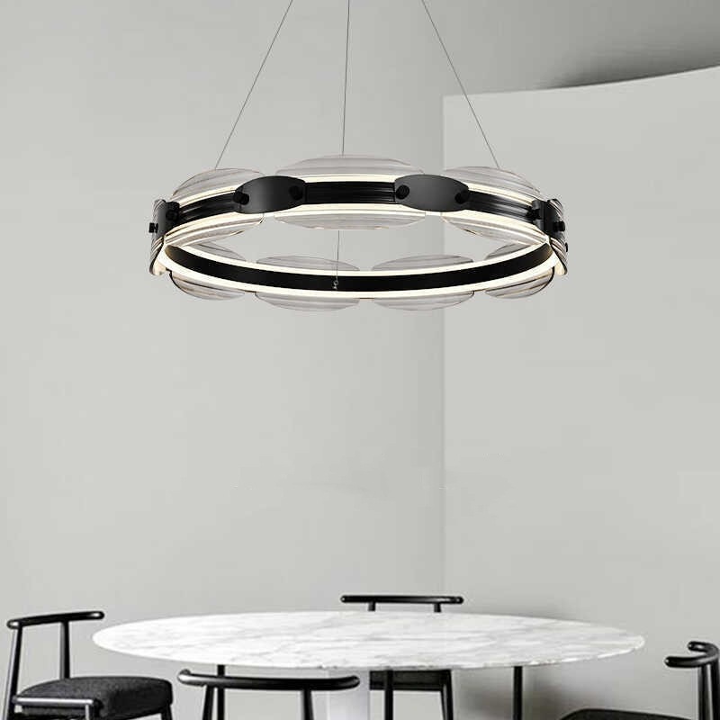 Iluminación de sala de estar italiana lujosa atmósfera de alta gama de vidrio doméstico sala de estar dormitorio luz principal nuevo comedor lámpara de estudio