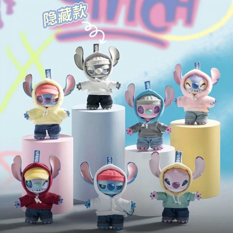 正版名创优史迪奇GenZ街头系列盲盒搪胶毛绒潮玩手办摆件礼物公仔|undefined
