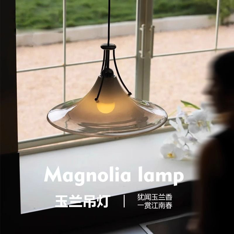 Magnolia Chandelier Bauhaus Swedish Designer Minimalist Restaurant Bar High-End Hotel Glass Chandelier
