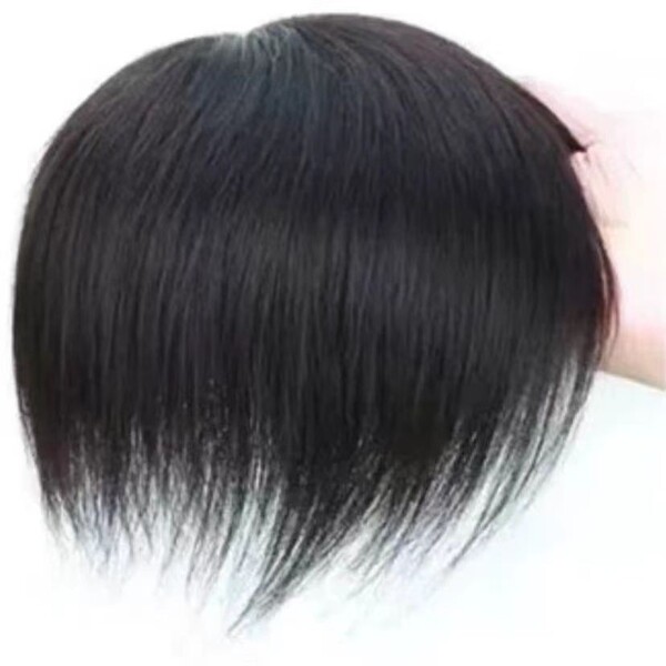 Invisible wig made from real hair for head top