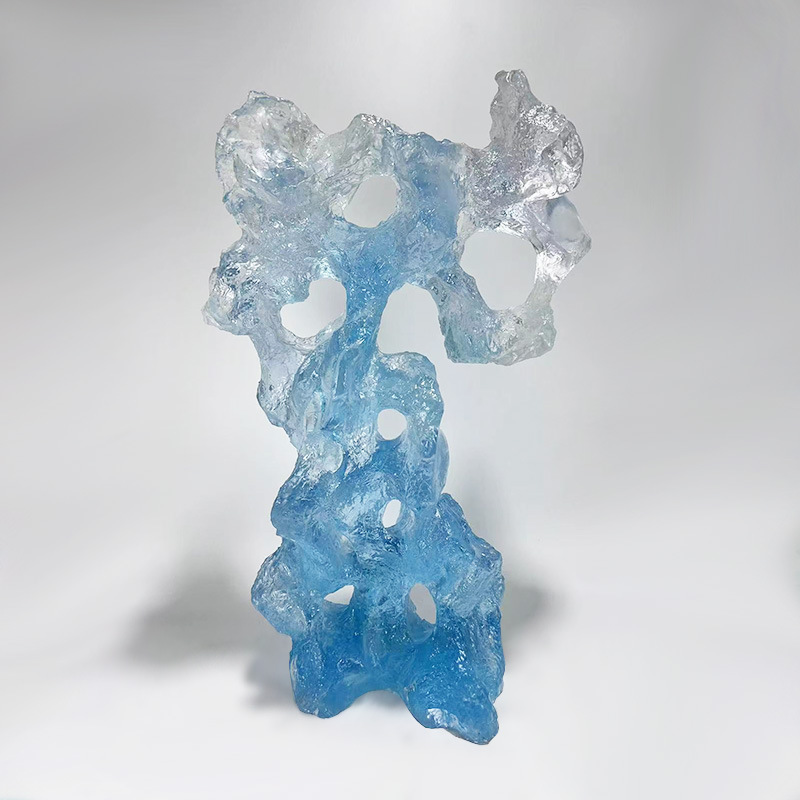 Taihu Stone Resin Litchi Leaf Sculpture Model Room Villa Club Hotel Lobby Soft Decoration Project Jewelry Ornaments