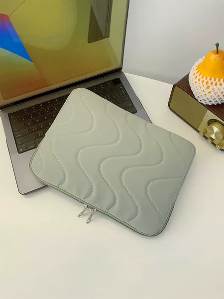Korean ins-style water ripple laptop bag 14inch Simple and high-end tablet storage protective case, lightweight