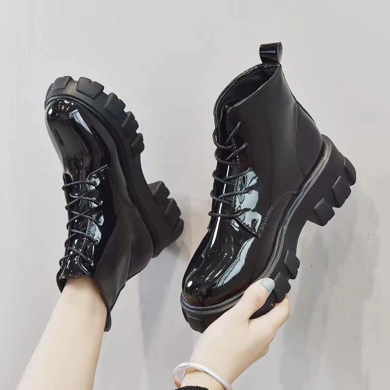 Мартенсы, универсальные демисезонные low boots на платформе, корейский стиль