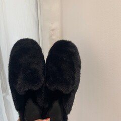 包頭半拖鞋女外穿ins潮2024秋冬新款毛毛鞋女平底穆勒鞋