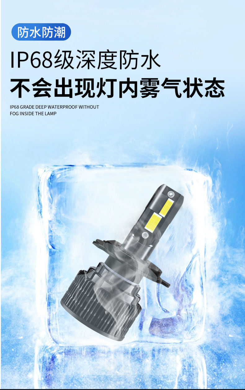 Cross-border popular motorcycle LED headlight H4 modified high/low beam 3570 electric motorcycle super bright road-clearing bulb
