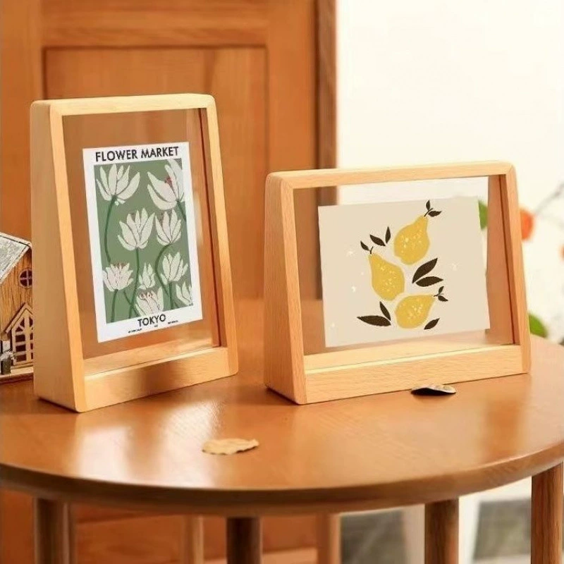 A4 acrylic beech certificate display frame framed patent authorization letter glass photo frame table honor certificate frame
