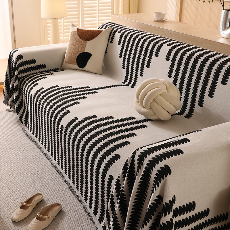 Chenille Mil pájaros en blanco y negro