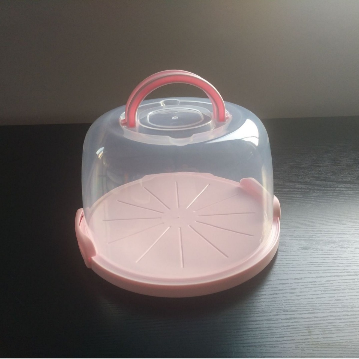 厂家直销塑料加厚圆形寸手提食品蛋糕盒 西点收纳盒 创意包装盒