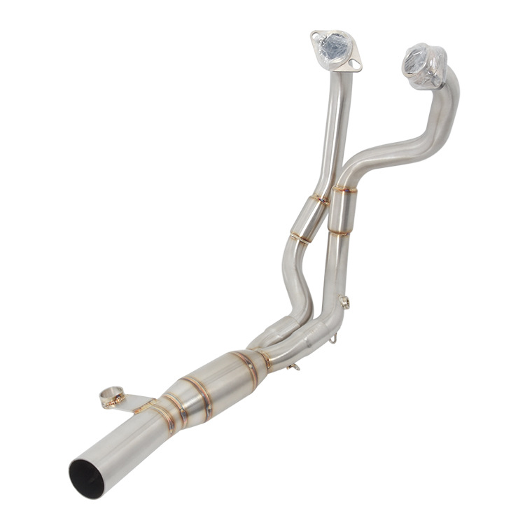 Applicable for motorcycle sports bike DL250 exhaust pipe front section GSX250R front section titanium alloy stainless steel 304