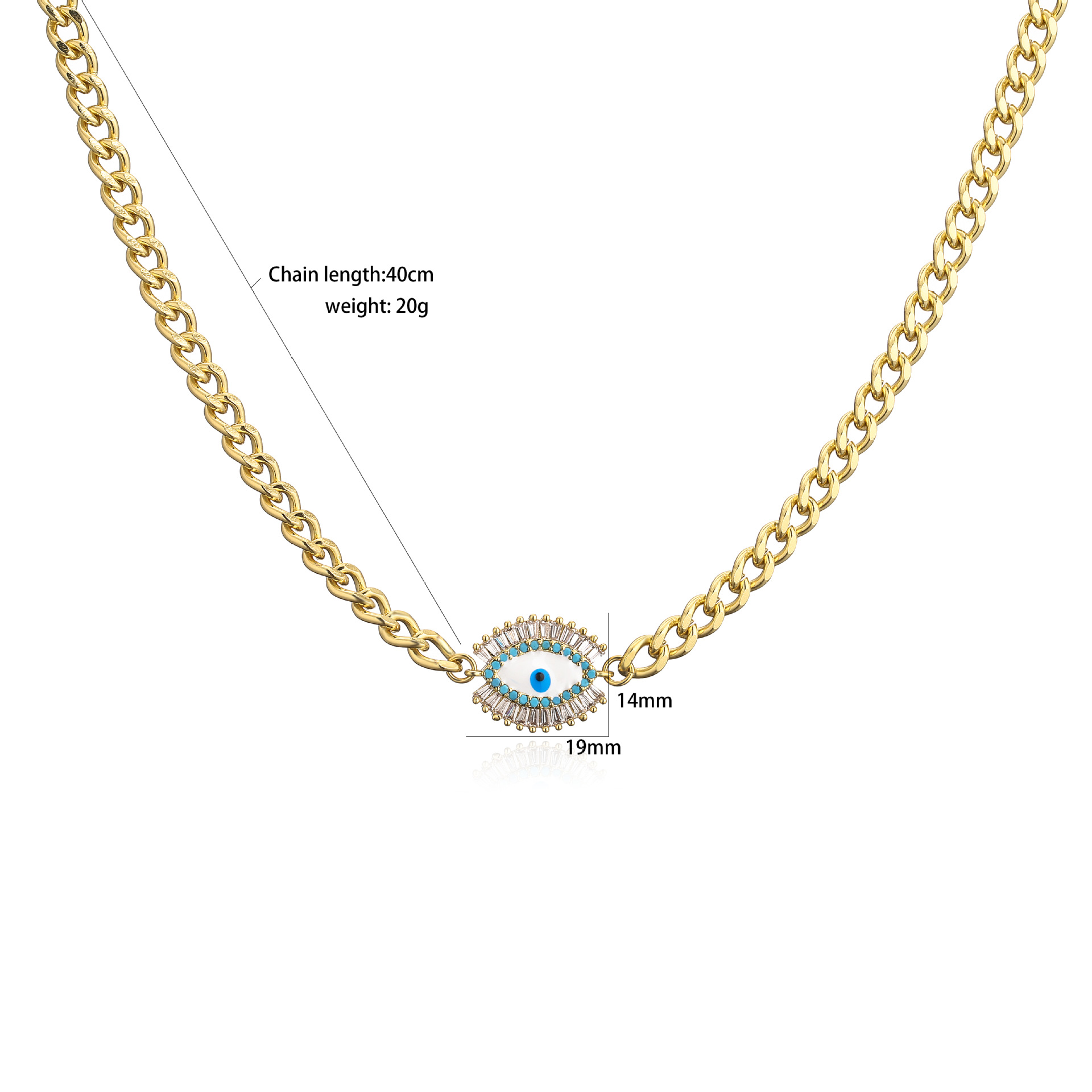 Fashion Devilu0027S Eye Stainless Steel Plating Zircon Bracelets Necklace