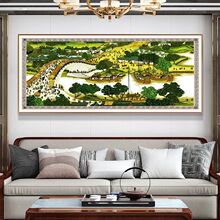 清明上河图十字绣新款客厅餐厅明清古典风景画大格diy手工刺绣